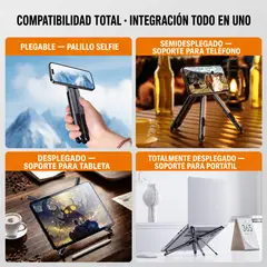 GENERICO - Soporte Magnético Ajustable para Celular y Tablet Gris