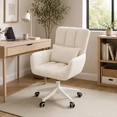 GENERICO - Silla Tocador Giratoria 360° Acolchada Altura Regulable Estilo Moderno Dormitorio Hogar 190418
