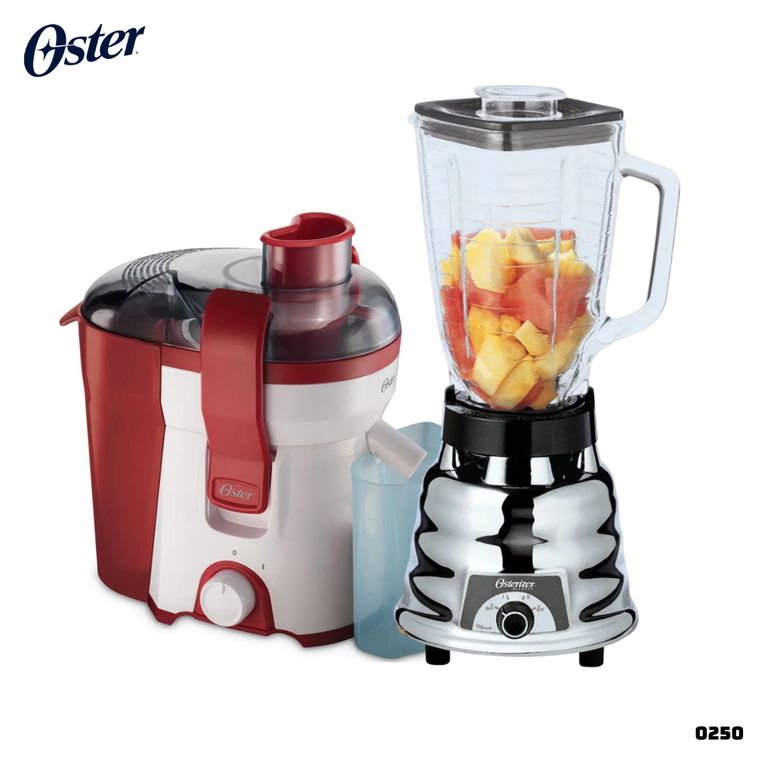 LICUADORA CLASICA 2 VELOCIDADES CROMADA - 250-22 + EXTRACTOR FPSTJE316R