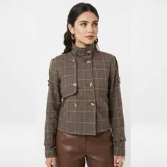 TEILOR - Casaca Cuadros Mujer