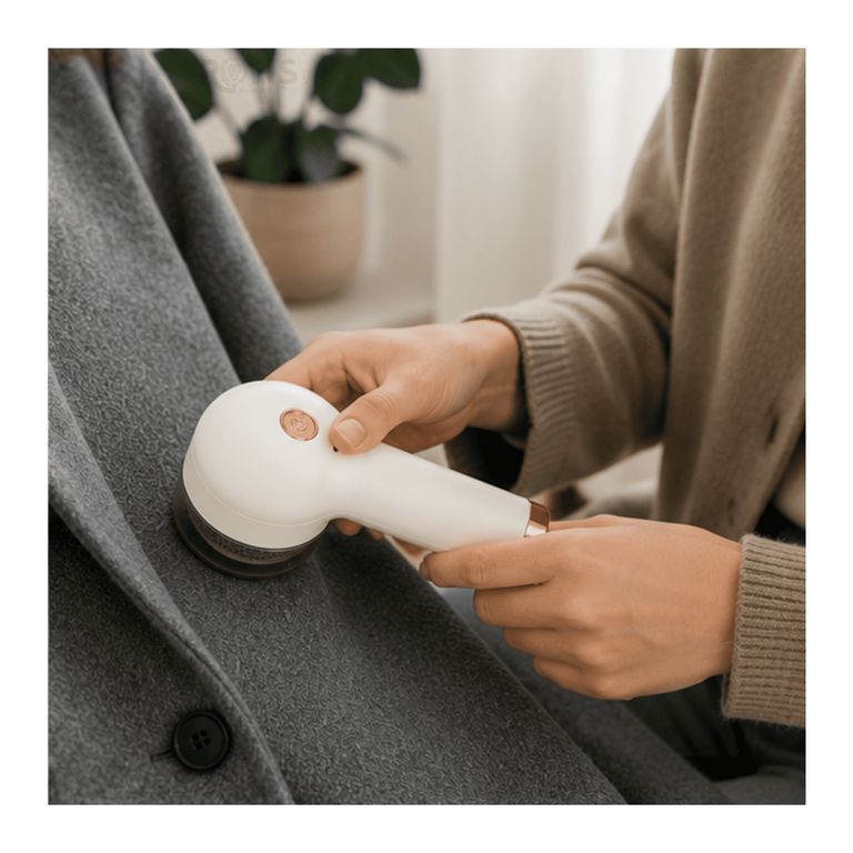 Removedor De Pelusa Eléctrico RAF R.790 Recargable USB Para Ropa Mantas Y Tapizados