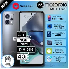 MOTOROLA - Celular Moto G23 6.5" Pulg. 4GB RAM 128GB Android 13 - Negro