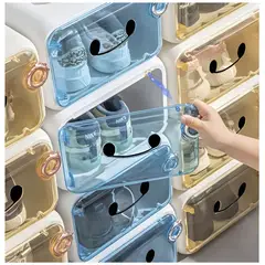 ELMEJORPRECIO - Caja Organizadora De Zapatillas Sneaker Para Niños Y6 Celeste