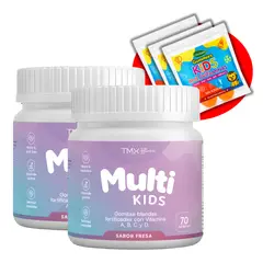 TMX - PACK X 02 - MULTI KIDS Wellness Gomitas Multivitaminicas para Niños 70 Gomitas + 3 Muestras KIDS