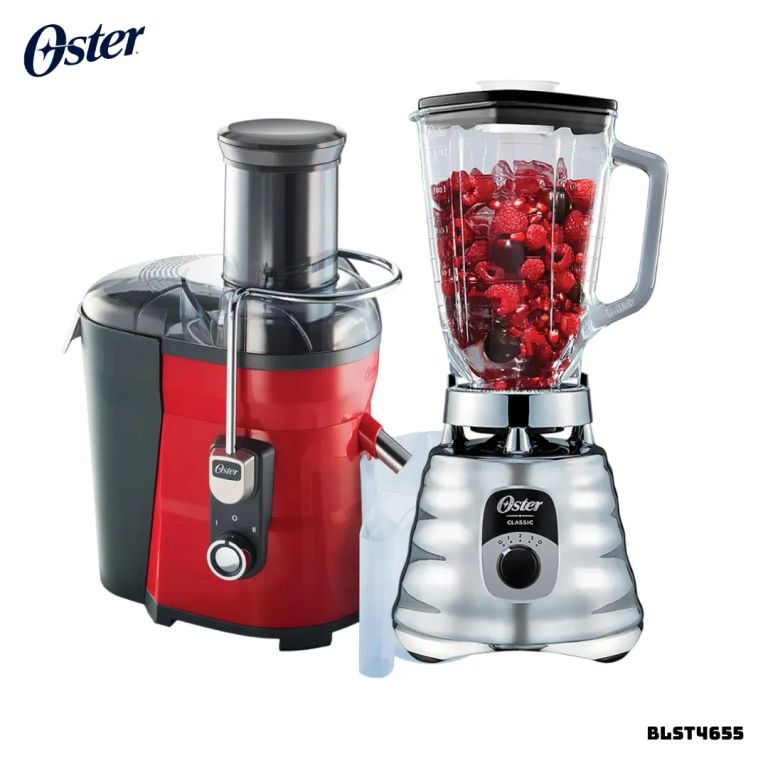 LICUADORA CLASICA 3 VELOCIDADES 1000W CROMADA - BLST4655 + EXTRACTOR FPSTJE317R