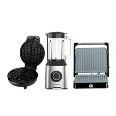 Taurus - Combo Licuadora Prior Inox 1500 + Wafflera Sweet Cooking + Grill Asteria II