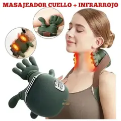 OEM - Masajeador De Cuello Infrarojo Manitos Biónico 4D Shiatsu