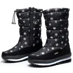 DANWEILE - Botas de Nieve con Cierre Mujer Blanco