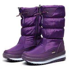 DANWEILE - Botas de Nieve con Cierre Mujer Blanco