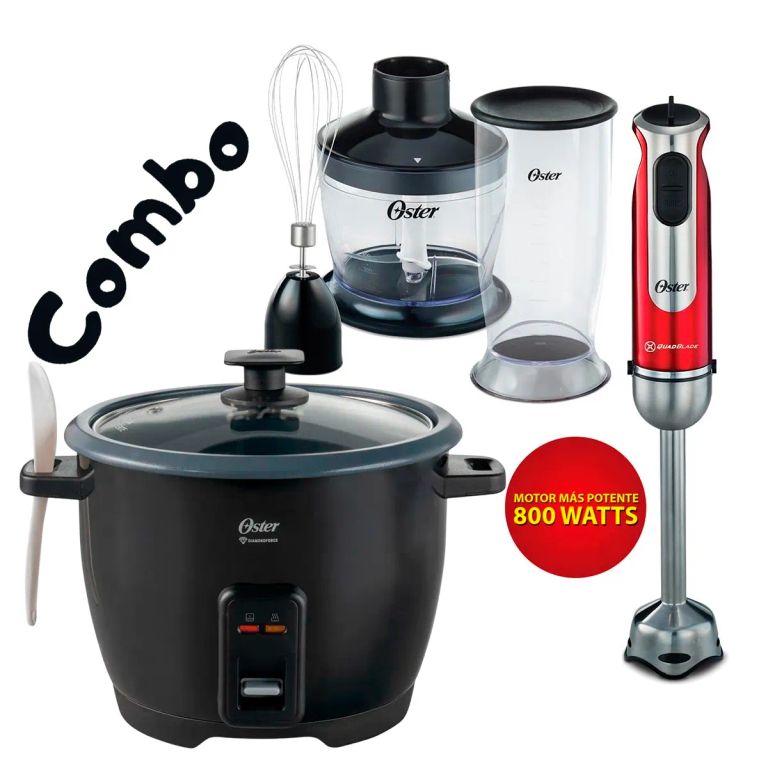 Batidora de inmersión FPSTHB2801 + Olla Arrocera de 1.8 lts