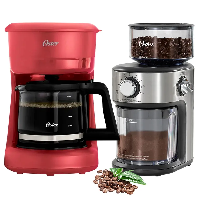 Cafetera de 5 Tazas BVSTDCS51R + Molinillo de Cafe BVSTBMH24