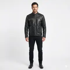 GENERICO - Casaca de Cuero Bovino Original para Hombre
