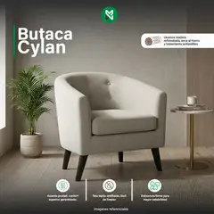 MUEBLES MACRUMO - Butaca Cylan - Beige Claro