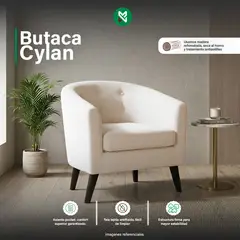 MUEBLES MACRUMO - Butaca Cylan - Blanco Ivory