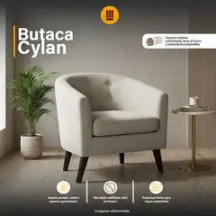 MUEBLES MODENZA - Butaca Cylan - Beige Claro