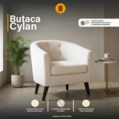 MUEBLES MODENZA - Butaca Cylan - Blanco Ivory