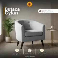 MUEBLES MODENZA - Butaca Cylan - Gris Claro
