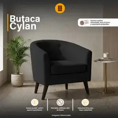 MUEBLES MODENZA - Butaca Cylan - Negro