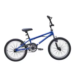 GENERICO - Bicicleta BMX Freestyle Aro 20 con Giro 360° y 4 Pegs - Azul