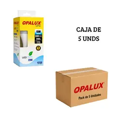 OPALUX - Foco Bombillo LED 15W Luz Blanca E27 - Pack de 5 unds