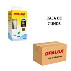 OPALUX - Foco Bombillo LED 15W Luz Blanca E27 - Pack de 7 unds