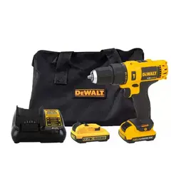 DEWALT - Kit de Taladro Percutor 38″ 95MM 12V DCD716D2-B2