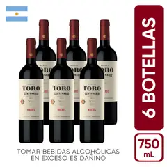 GENERICO - Caja x6 Vino Toro Centenario Malbec 750ml