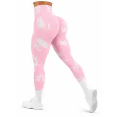 GENERICO - Leggin Push Up, Tie Dye, Rosa