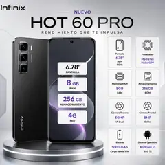 INFINIX - Celular HOT 60 PRO 8GB + 256GB NEGRO