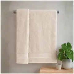 PIA HOME - Toalla de Baño de Algodón 75 x 140 cm Beige