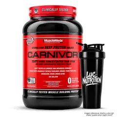 MUSCLEMEDS - Proteina Carnivor 2.09 Lb Beef Protein - Chocolate + Shaker