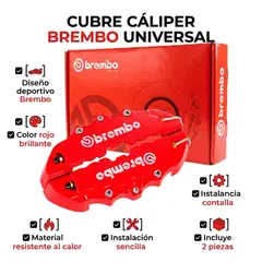 OEM - Cubre Caliper Deportivo Aluminio Universal Tuning Rojo