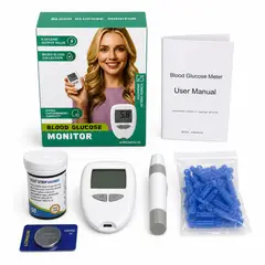 GENERICO - GLUCOMETRO BLOOD GLUCOSE INCLUYE 50 TIRAS Y 50 LANCETAS