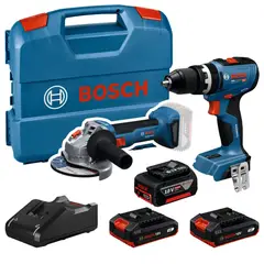 Bosch - Taladro GSB 18V-65 + Amoladora GWS 18V-8 + Batería 5Ah