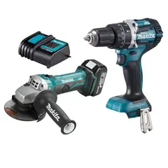 MAKITA - Taladro percutor + Esmeril Amoladora 4 1/2" 18V