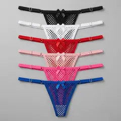 GENERICO - Pack x6 Tanga Hilo Malla Transpirable - NUE BY BODY
