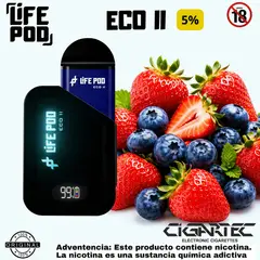 LIFE - VAPER POD ECO II 10K BLUEBERRY STRAMBERRY
