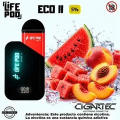 LIFE - VAPER POD ECO II 10K WATERMELON PEACH ICE