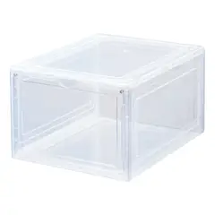 GENERICO - Set 2 Cajas Organizadoras de Zapatos Apilables Blanco