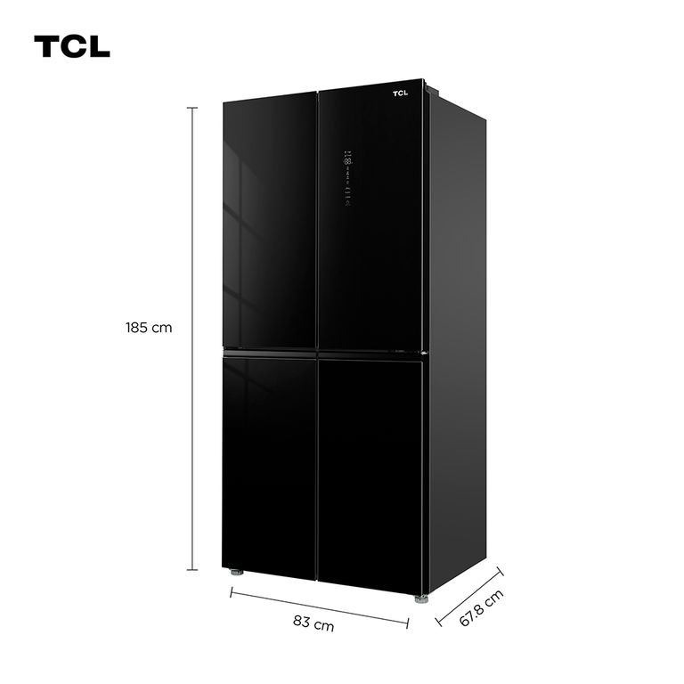 Refrigeradora Cross Door P460CDGB 428 L No Frost black glass