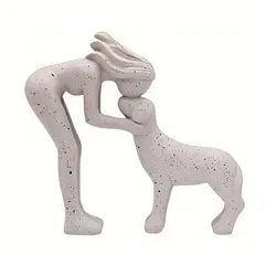 VATYERTY - 1 pieza de arte de resina de la amistad entre niña y perro