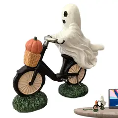VATYERTY - Estatua de fantasma, figura ciclista, decoración de Halloween