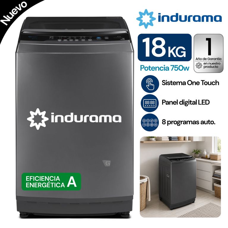 Lavadora Automatica 18Kg Titanio LRI-18DTN
