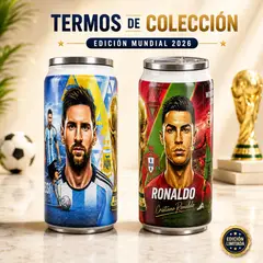 GENERICO - CRISTIANO RONALDO Y MESS I TERMO Y TAZA