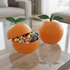 GENERICO - Dulcera plastica Recipiente decorativo en forma de naranja Set de 3