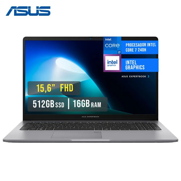 Laptop ExpertBook P1503CVA 15.6" FHD IPS Intel Core 7 240H 16GB DDR5 512GB SSD WiFi 6 FREEDOS