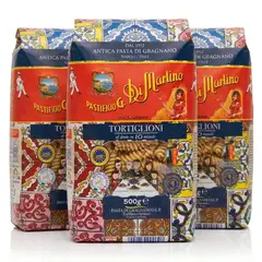 PASTIFICIO G DI MARTINO - Tortiglioni italiano premium x 500gr 14% proteina Pack x3