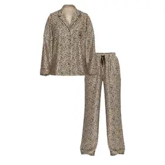 Victoria'S Secret - Pijama Set Satin Manga Larga Leopardo - Victoria´s Secret