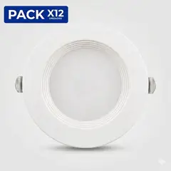 EXTRALED - Pack x12 Spot Para Empotrar En Caja Octogonal 9W Color Blanco Luz Blanca