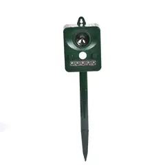 GENERICO - Repelente Ultrasonico Solar IP66 para Perros Gatos y Aves